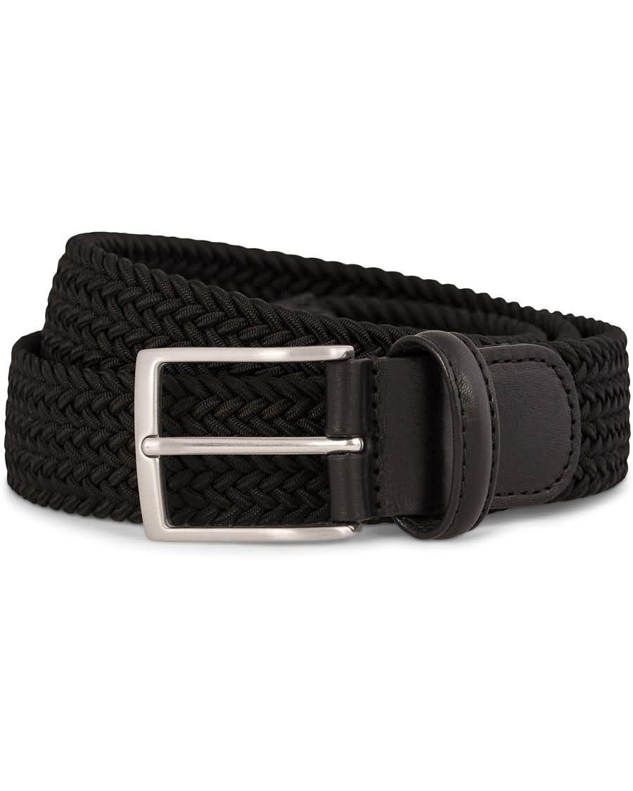 andersons elastic textile belt 3,5 cm black 7i6gg