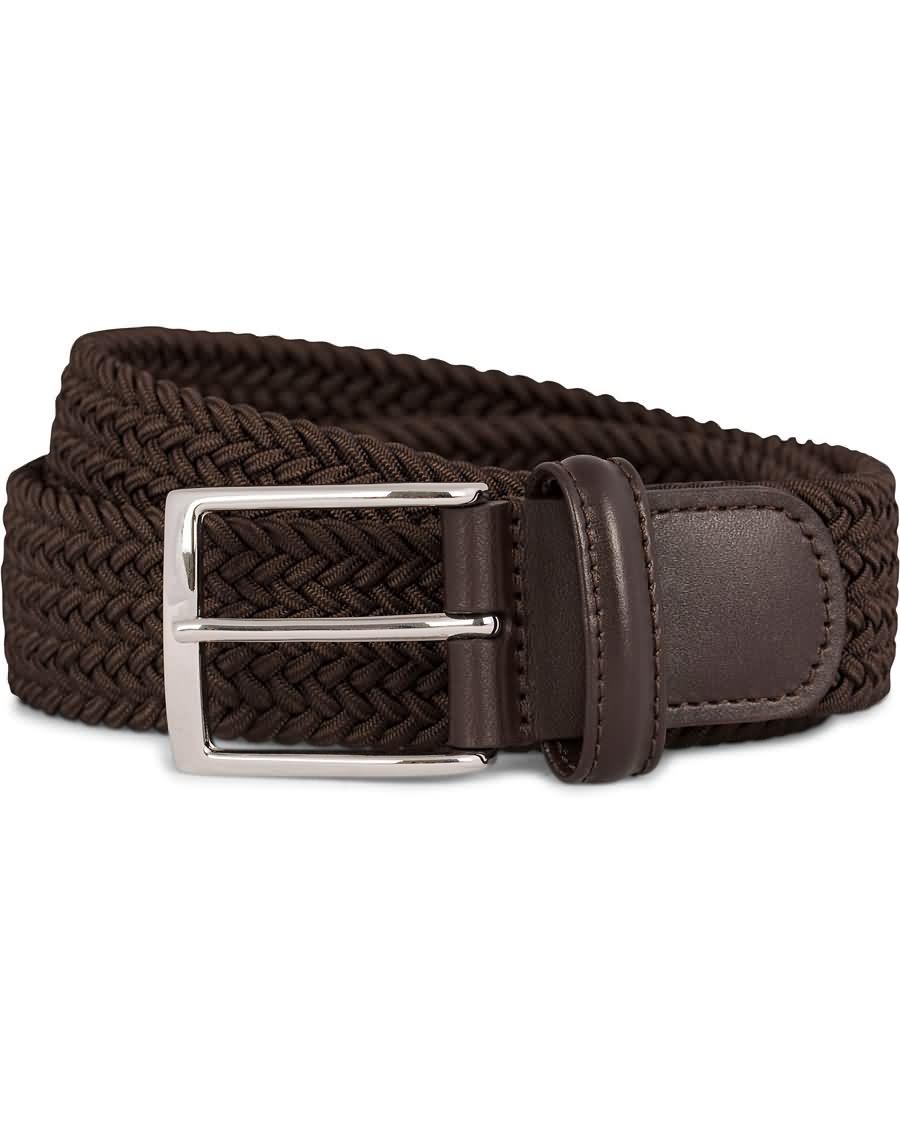 andersons elastic textile belt 3,5 cm brown cwq0q