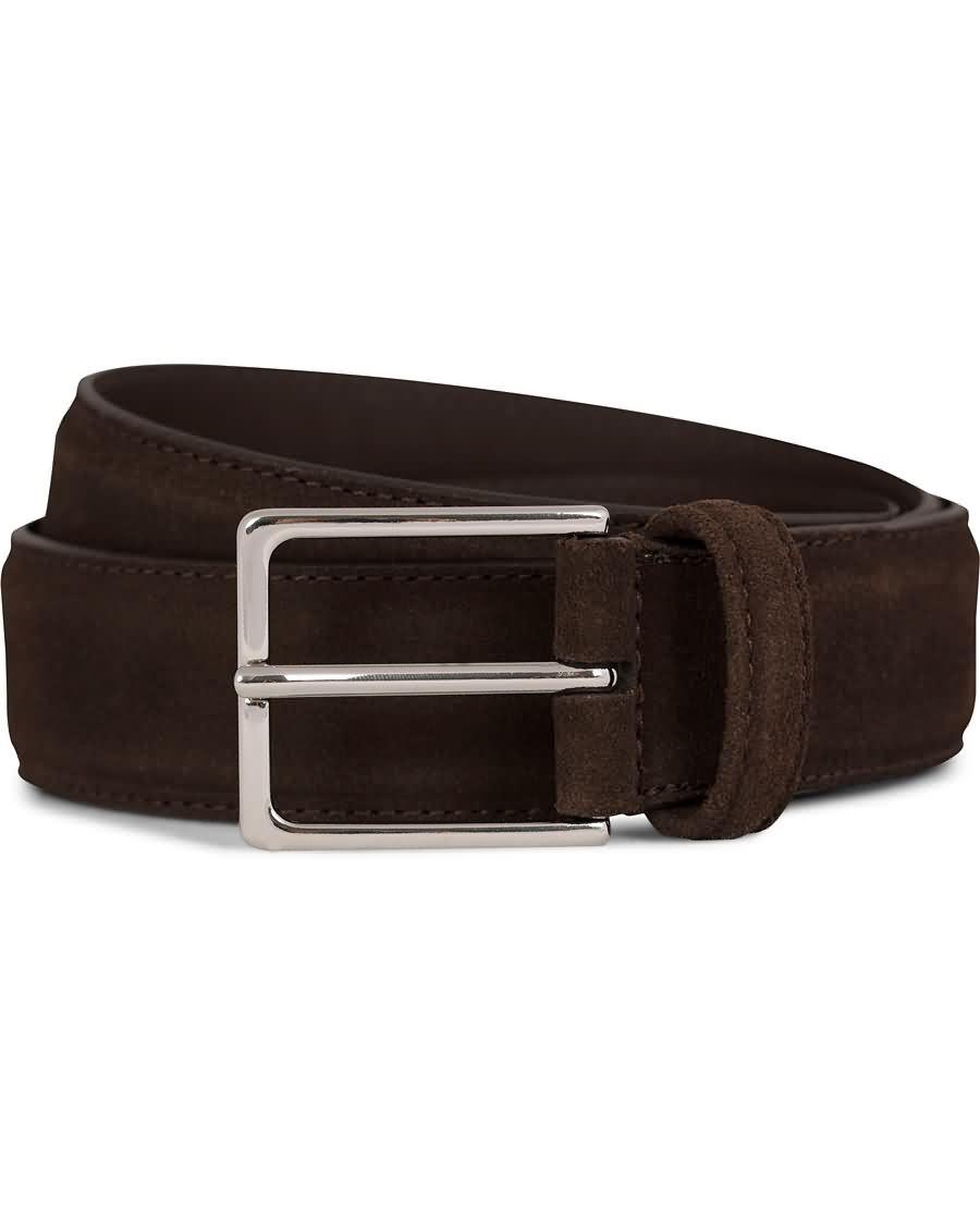 andersons suede leather belt 3,5 cm brown ez1jo