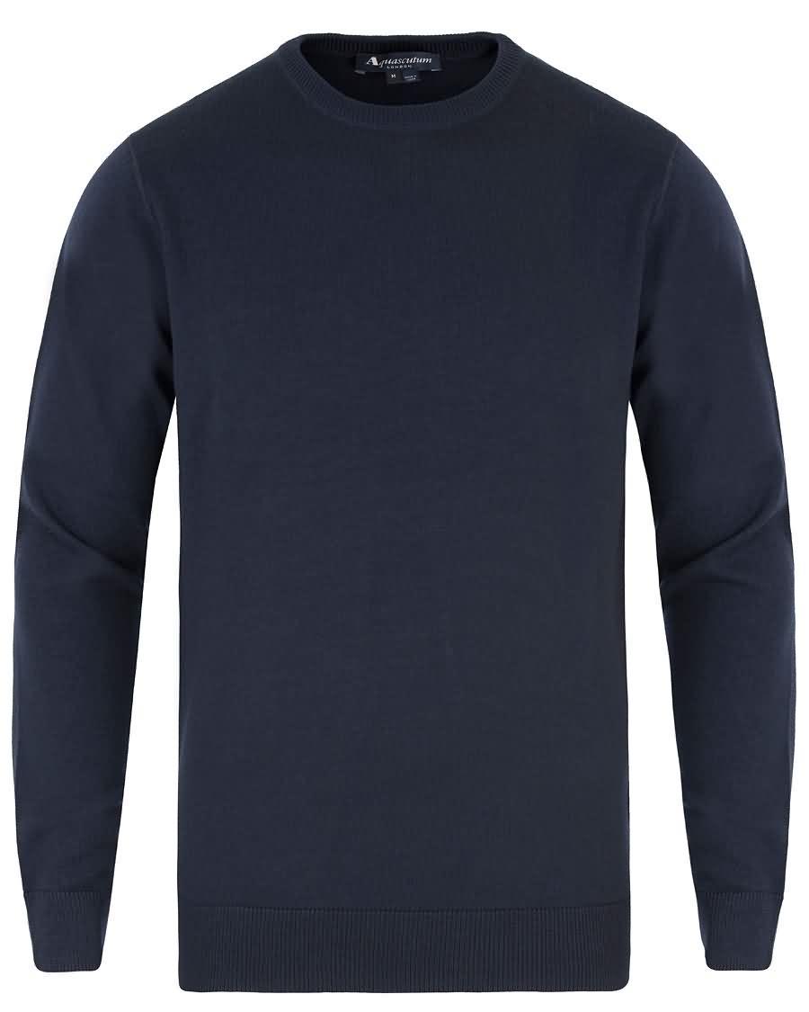 aquascutum fenton with patch elbows crew neck knit navy Counter Ekte xm8kn