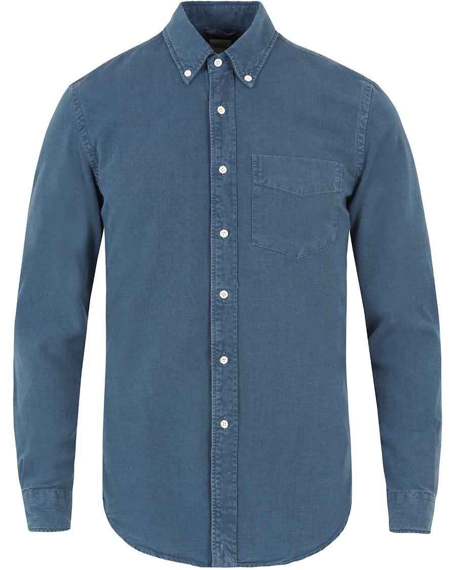 aspesi button down pocket shirt dark denim Moderne Klær scdyy