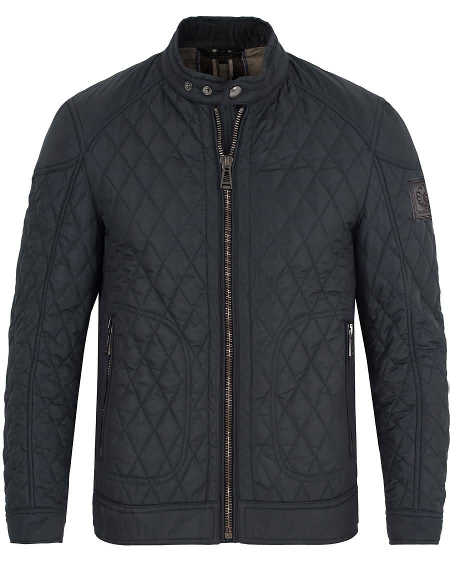 belstaff new bramley quilt jacket navy Engrosprisen Lav 0c601