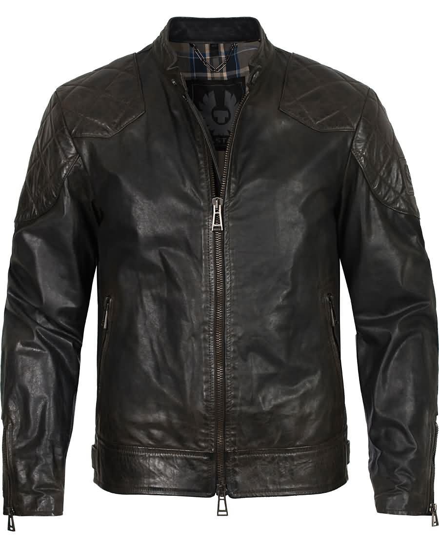 belstaff outlaw leather jacket black På Salg Butikker dbm8z