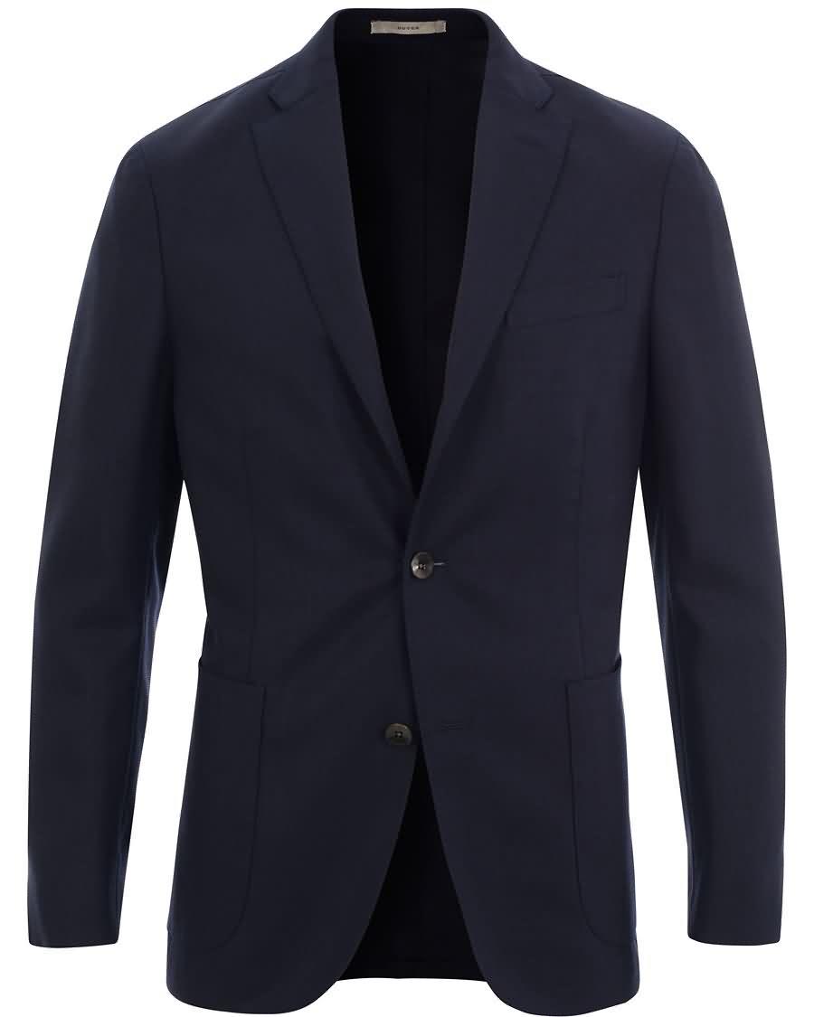 boglioli dover patch pocket wool blazer navy Salg Ekte, Ny k0b4v