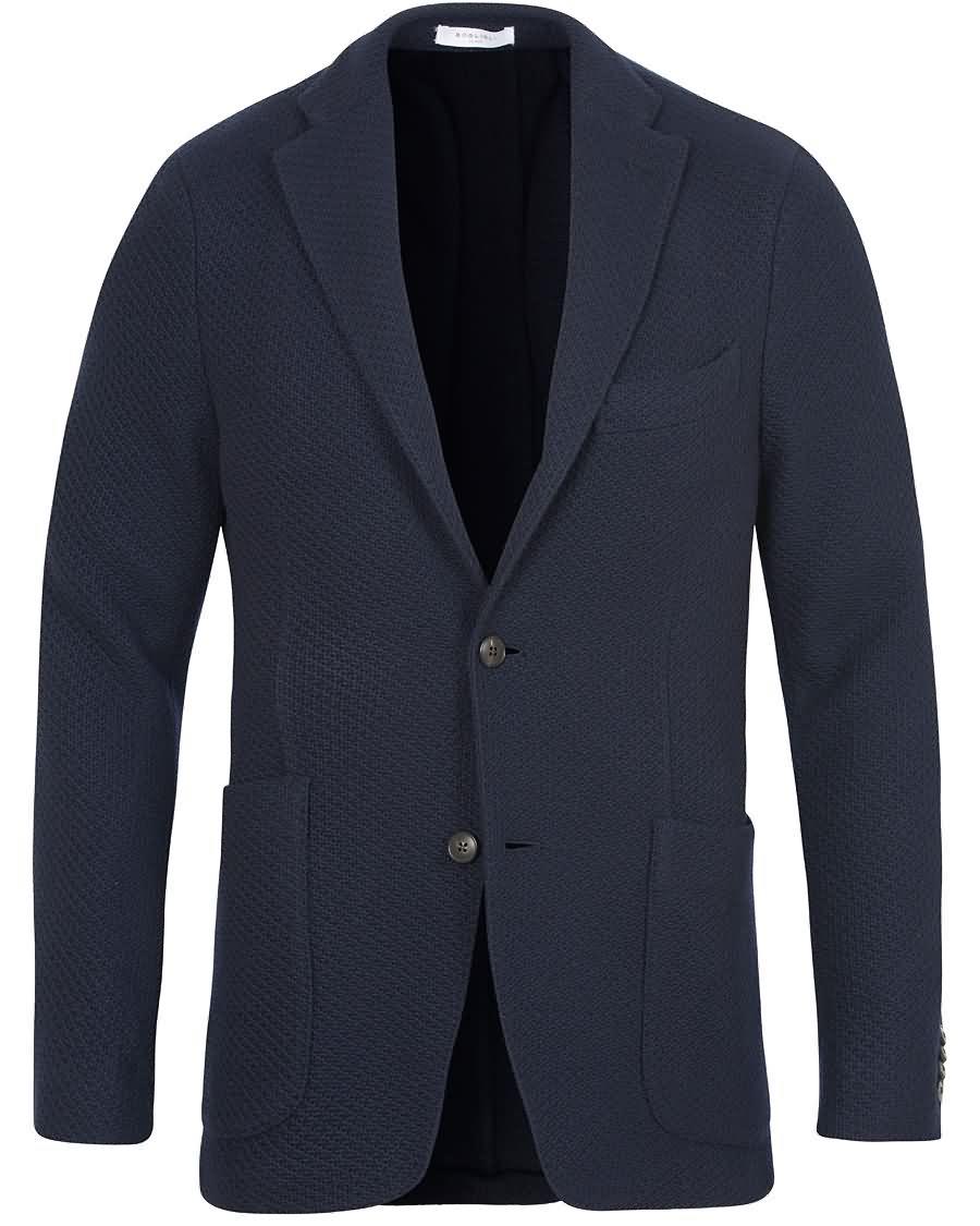 boglioli wool knitted k-jacket patch pocket blazer navy Mote Klær 2017 ctixp