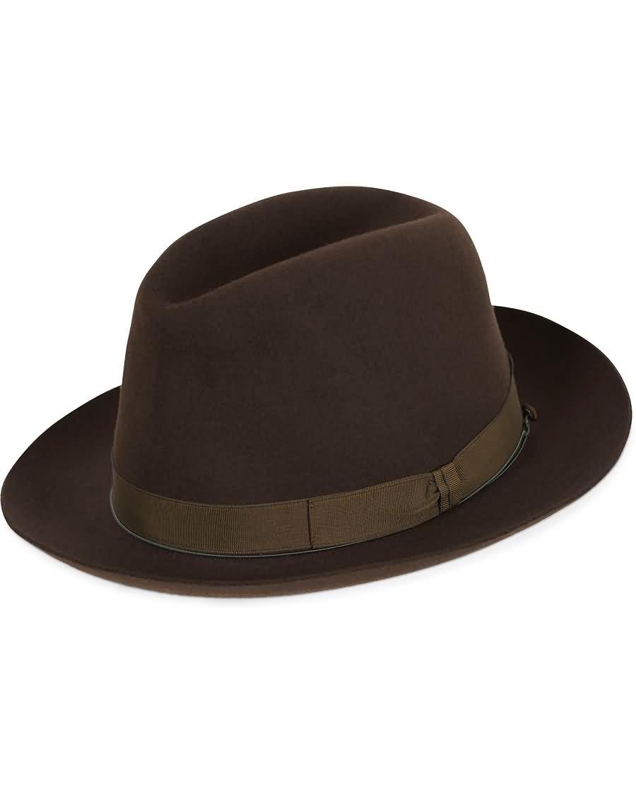 borsalino fedora vicuñarabbit felt hat folco dark brown x7lr4