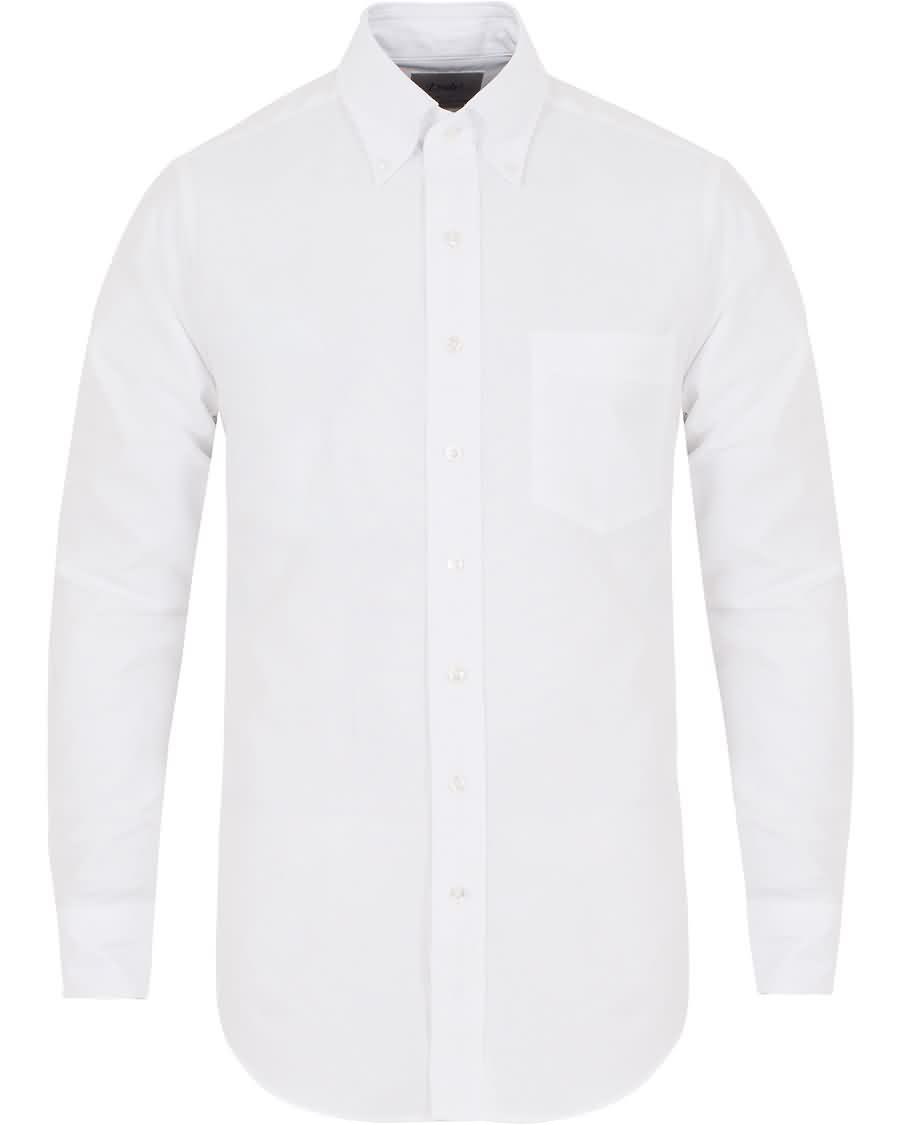 drakes slim fit oxford bd shirt white Kjente Klesmerker f8hy4