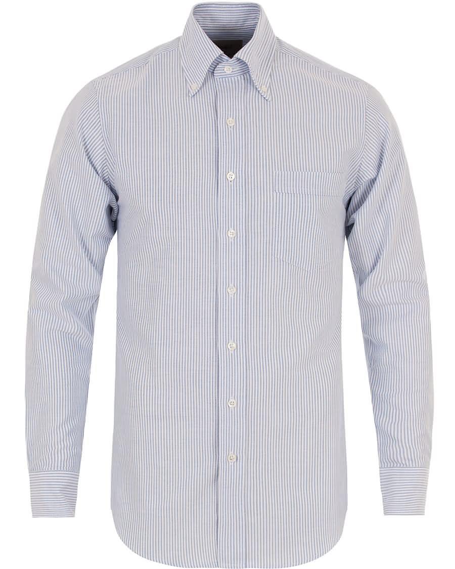 drakes slim fit oxford bd stripe shirt blue Atmosfære hxup5