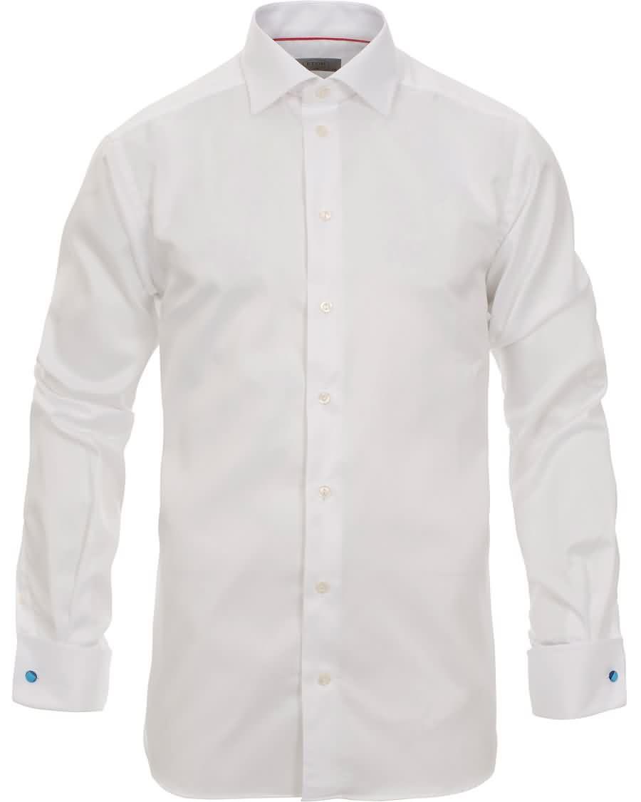 eton contemporary fit shirt double cuff white Virksomhet tlnnp