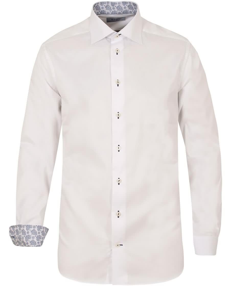 eton contemporary fit twill contrast shirt white Urbane Klær 4yy6f