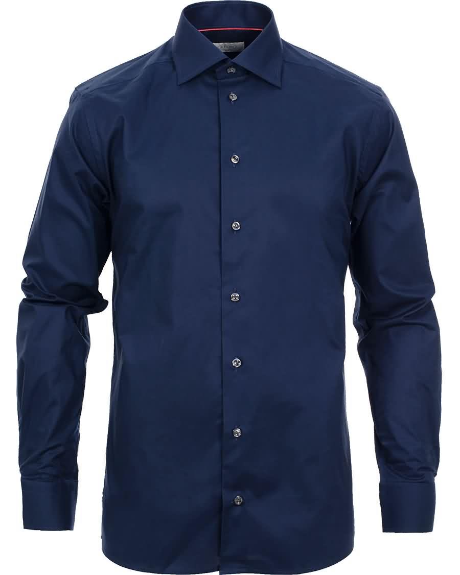 eton slim fit shirt stretch navy Fantastisk c468d