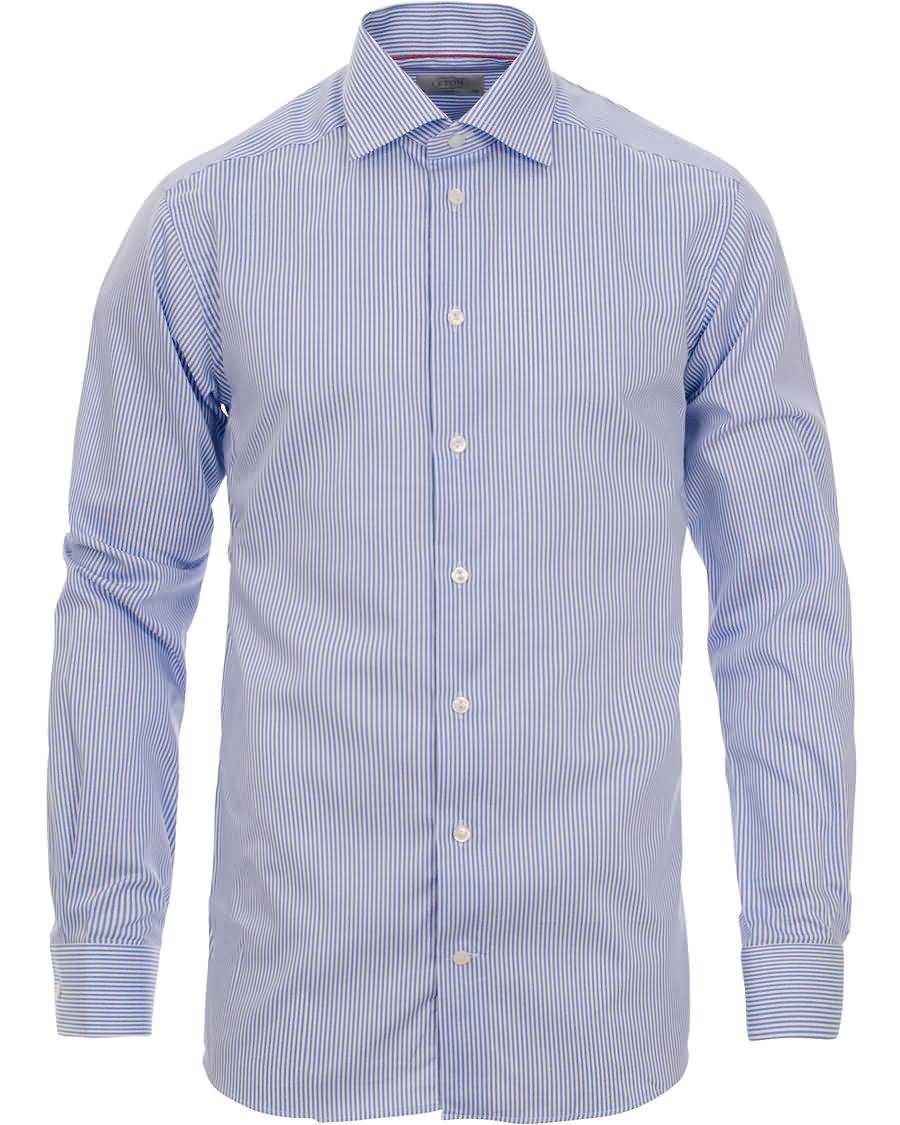 eton slim fit shirt stripe blue Klassisk Salg 3i0fg