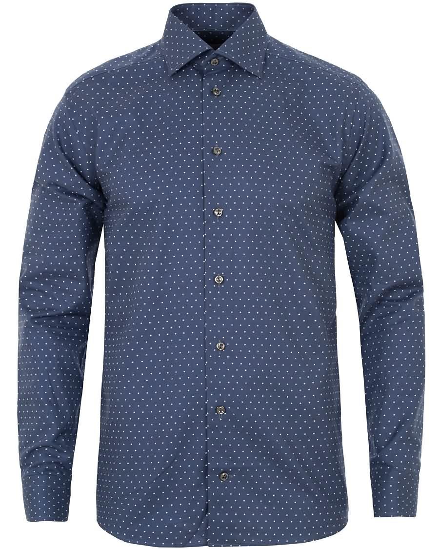 eton slim fit twill dot cut away shirt navy Sport Roman jbq9g