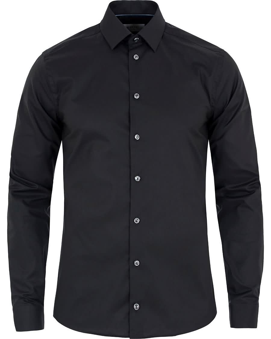 eton super slim fit stretch shirt black Lave Priser npgwe