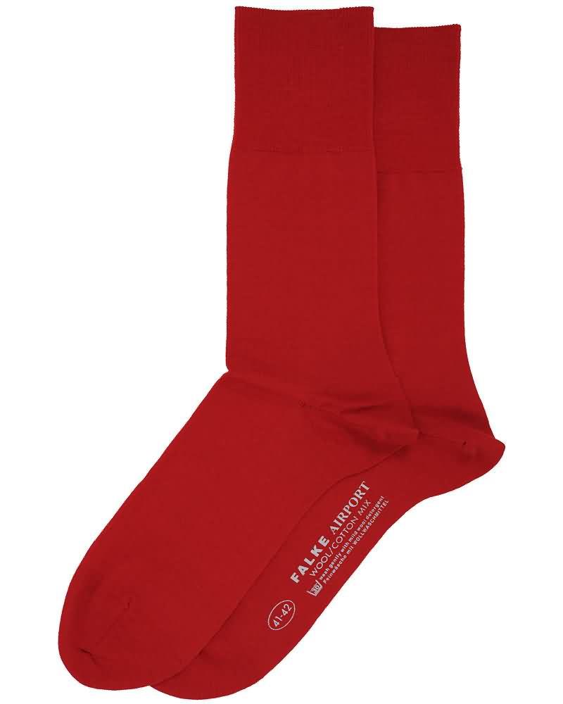 airport socks scarlet red For Prisen Lav 0571c