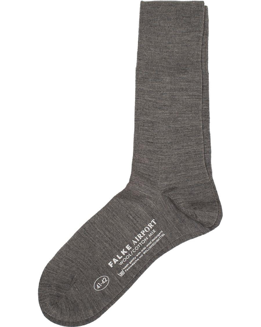 falke airport socks grey melange 2017 Moteklær Vinge cl1du