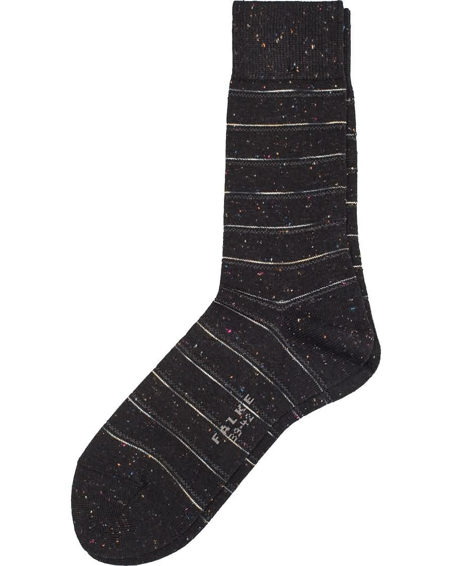 falke tweed donegal stripe socks black Sport Roman 1mugr