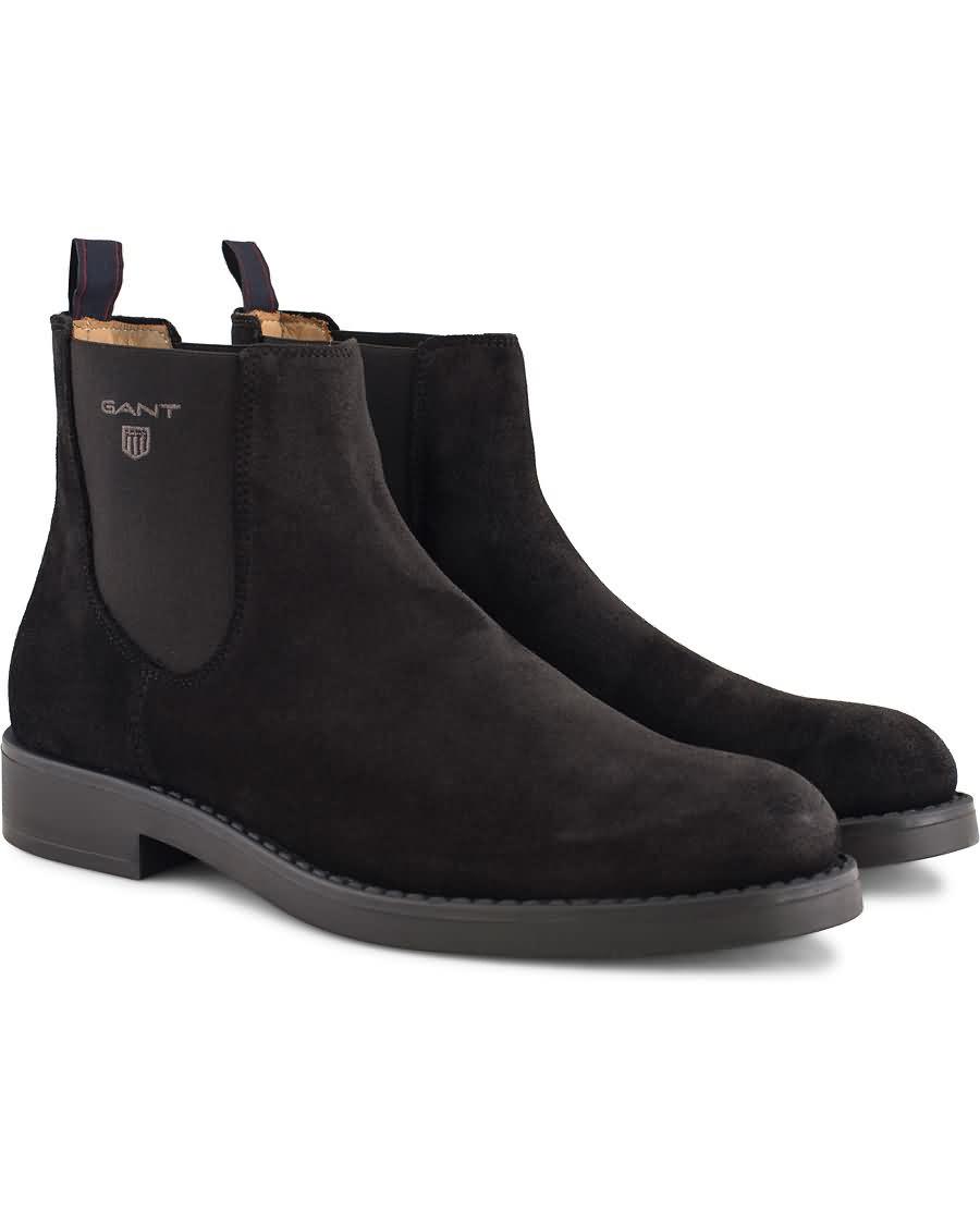 gant oscar chelsea boot black suede Sko Outlet Online 6n5sv