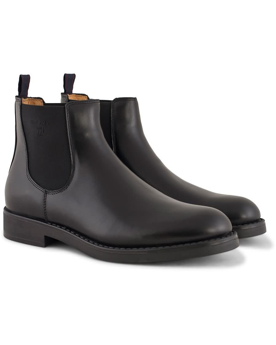 gant oscar chelsea boot calf black På Salg Rimelig cq1yc