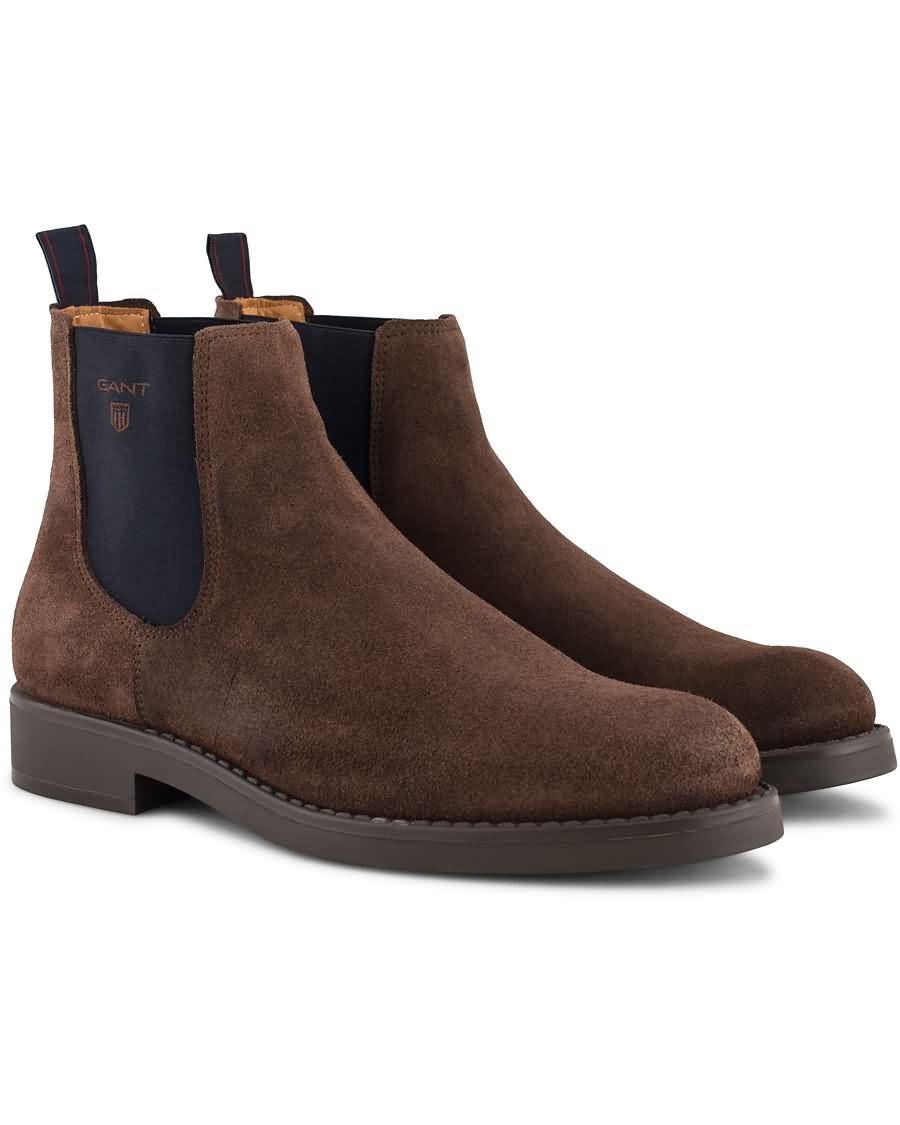 gant oscar chelsea boot dark brown suede Engros Nettsted 36dcq