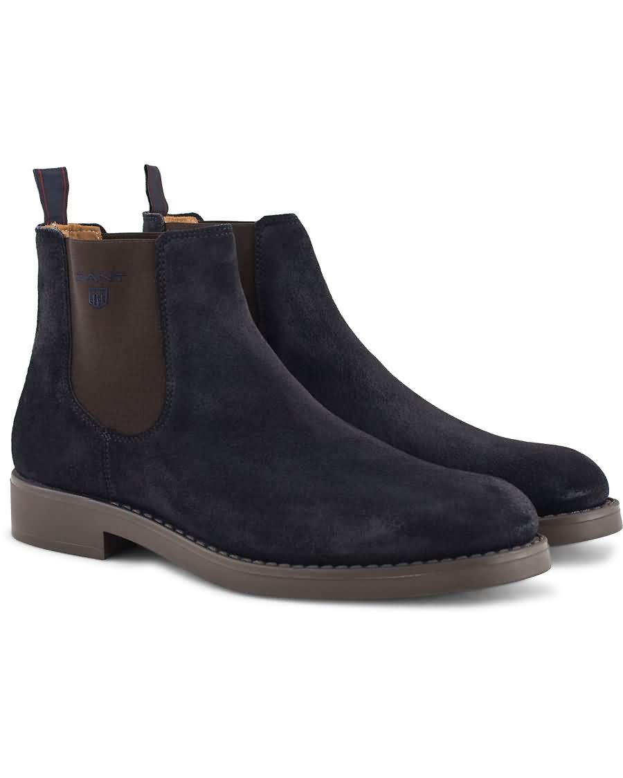 gant oscar chelsea boot navy suede På Salg Populær xz0if