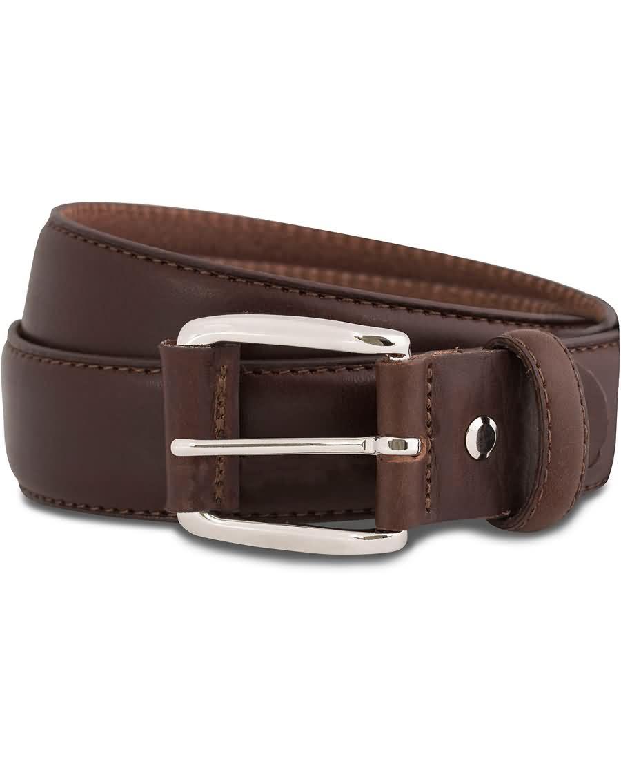 gant plain leather 3,5 cm belt dark brown 35oim