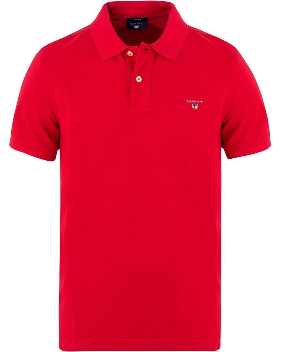 gant solid pique bright red Handel r17ed