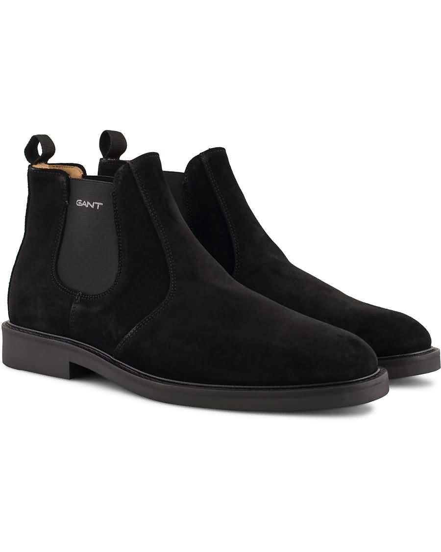 gant spencer chelsea boot black suede Lav Pris Billig ikfm1