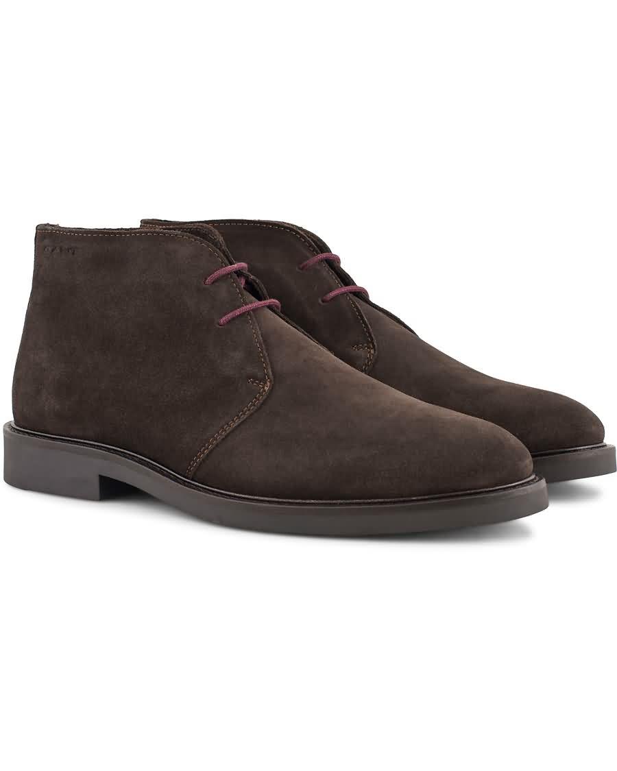 gant spencer chukka boot dark brown suede Casual Sko Online znq3j