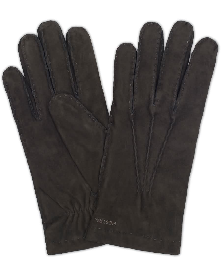 hestra arthur wool lined suede glove black 0kww9