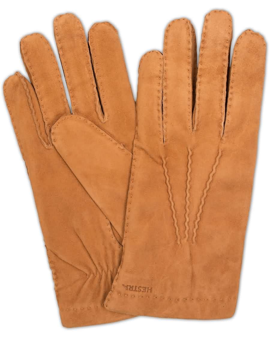 hestra arthur wool lined suede glove cognac hj2su