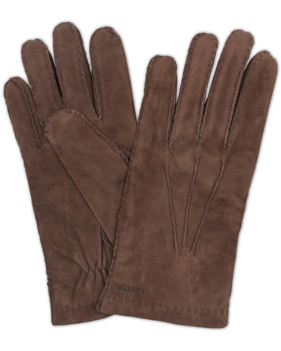 hestra arthur wool lined suede glove espresso brown aup9i