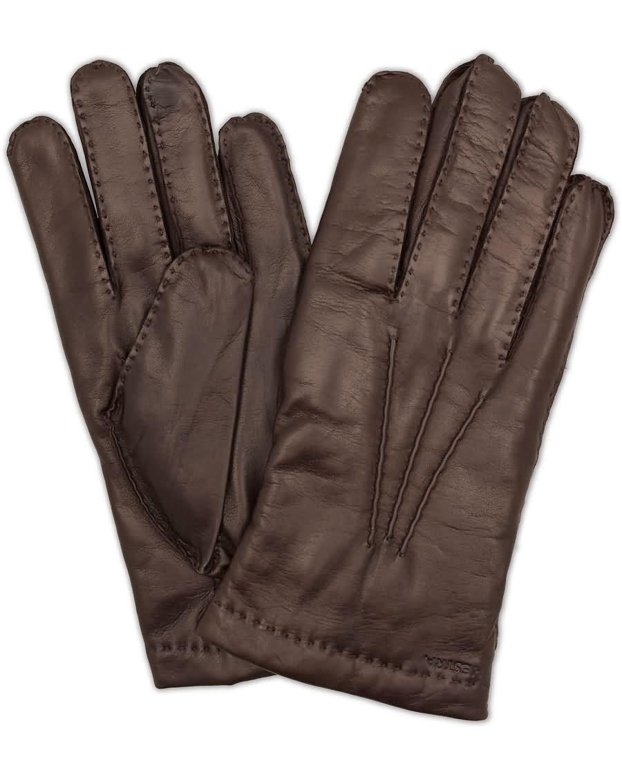 hestra edward wool liner glove espresso brown xmwfb