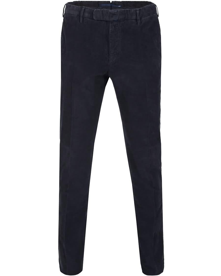 incotex garment dyed corduroy trousers navy Moteriktige Klær 88thf