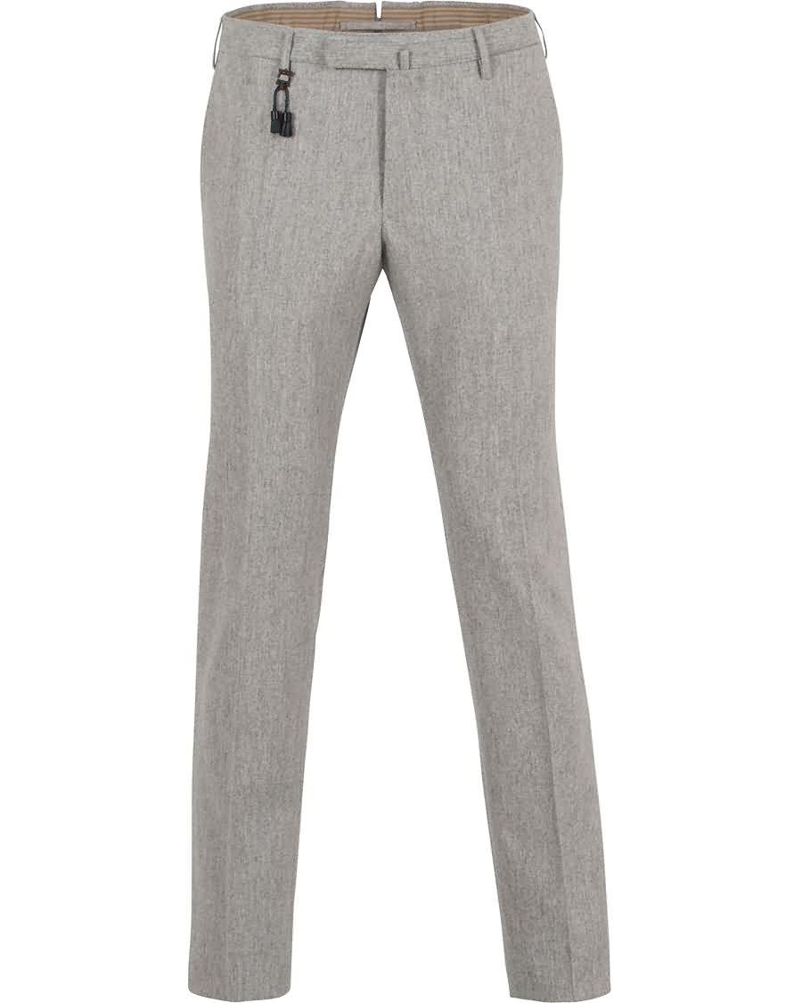 incotex super 100´s flannel trousers light grey Opprinnelige Prisen ac9eq