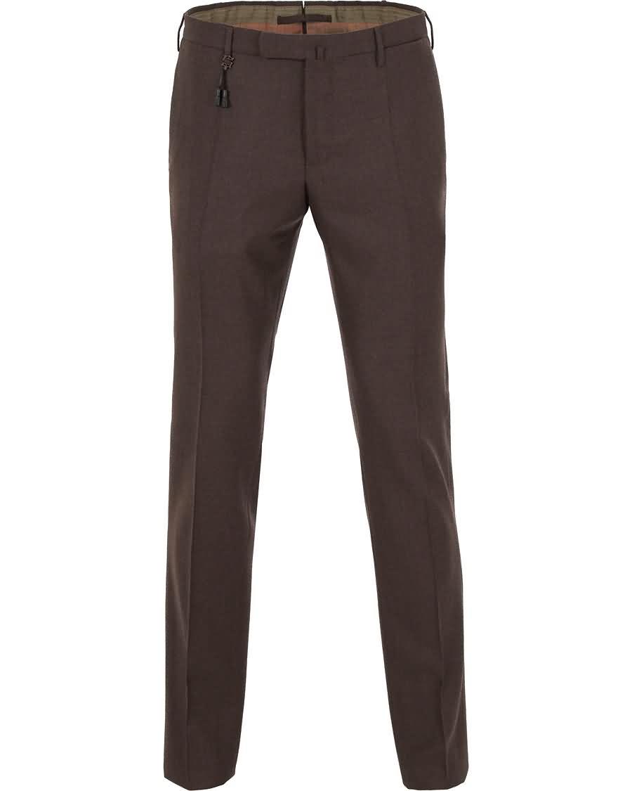 incotex super 100´s light flannel trousers dark brown Til Deg xb40x