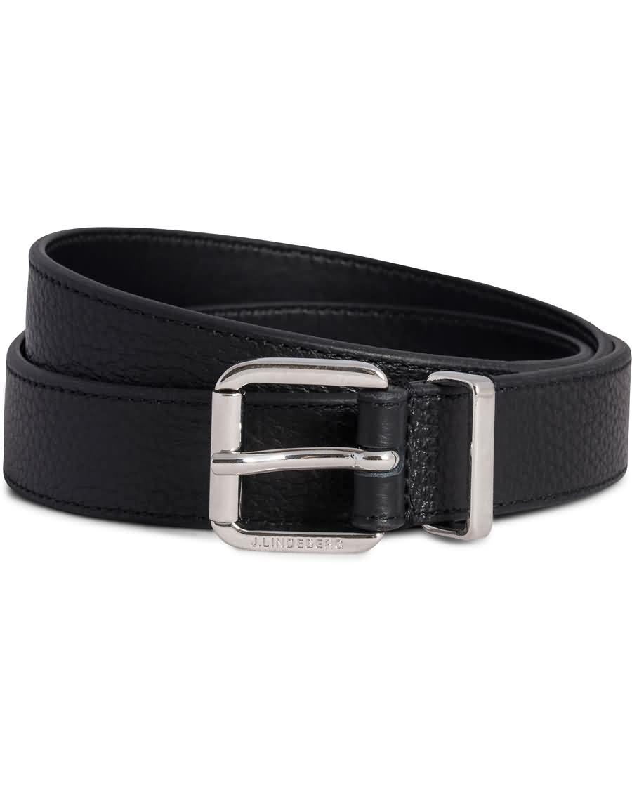 j.lindeberg s-belt 52026 grainy leather 2,5 cm black sfqil