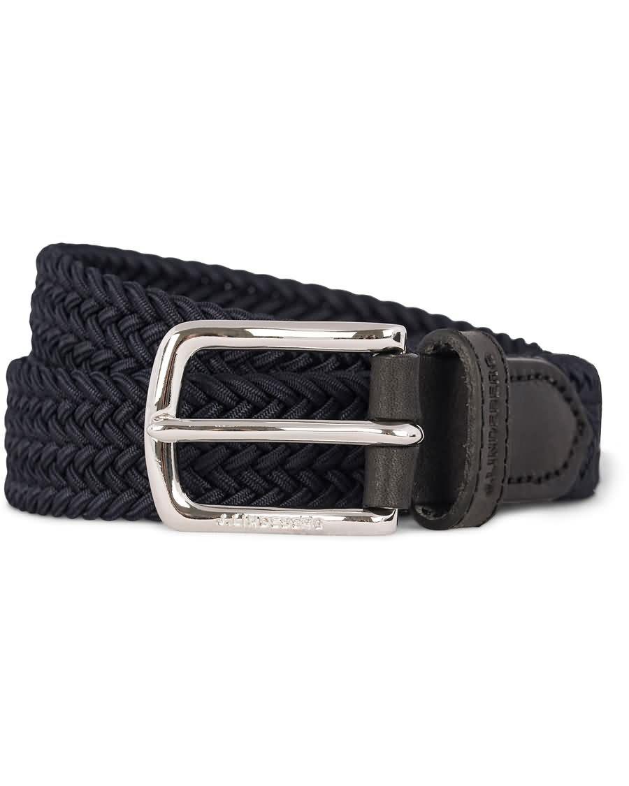 j.lindeberg s-belt 52032 nylon stretch 2,5 cm belt navy sj2d3