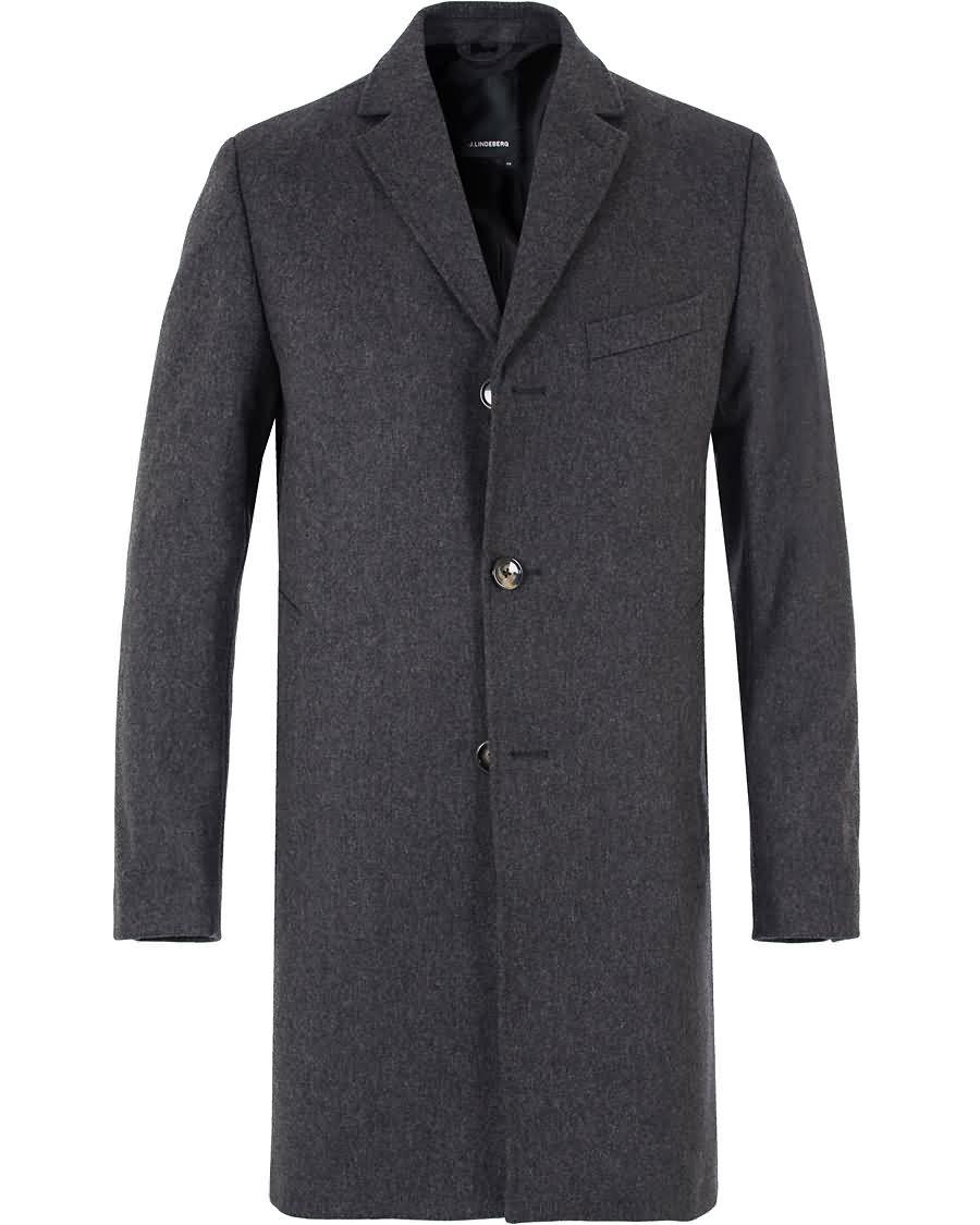 j.lindeberg wolger compact melton coat dark grey melange Ærverdig l1f4p