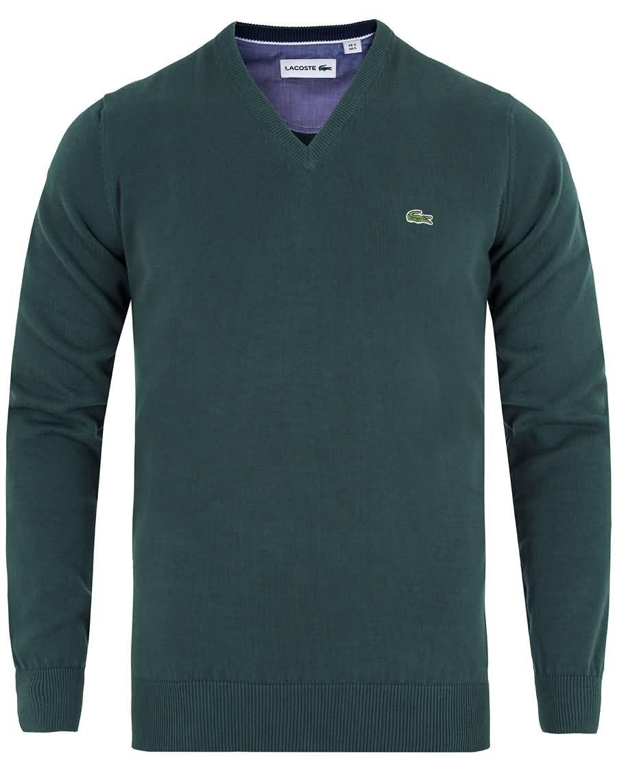 lacoste cotton pullover v-neck kelp green Klær Eller Klær 5ylmi