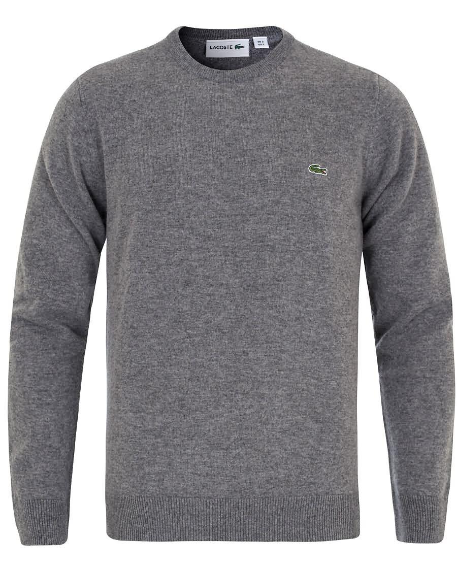 lacoste lambswool pullover c-neck stone chine Atmosfære n31nv