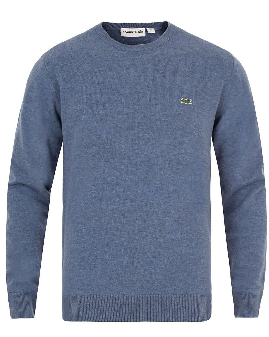 lacoste lambswool pullover c-neck storm chine Stilen Populær lcxbn