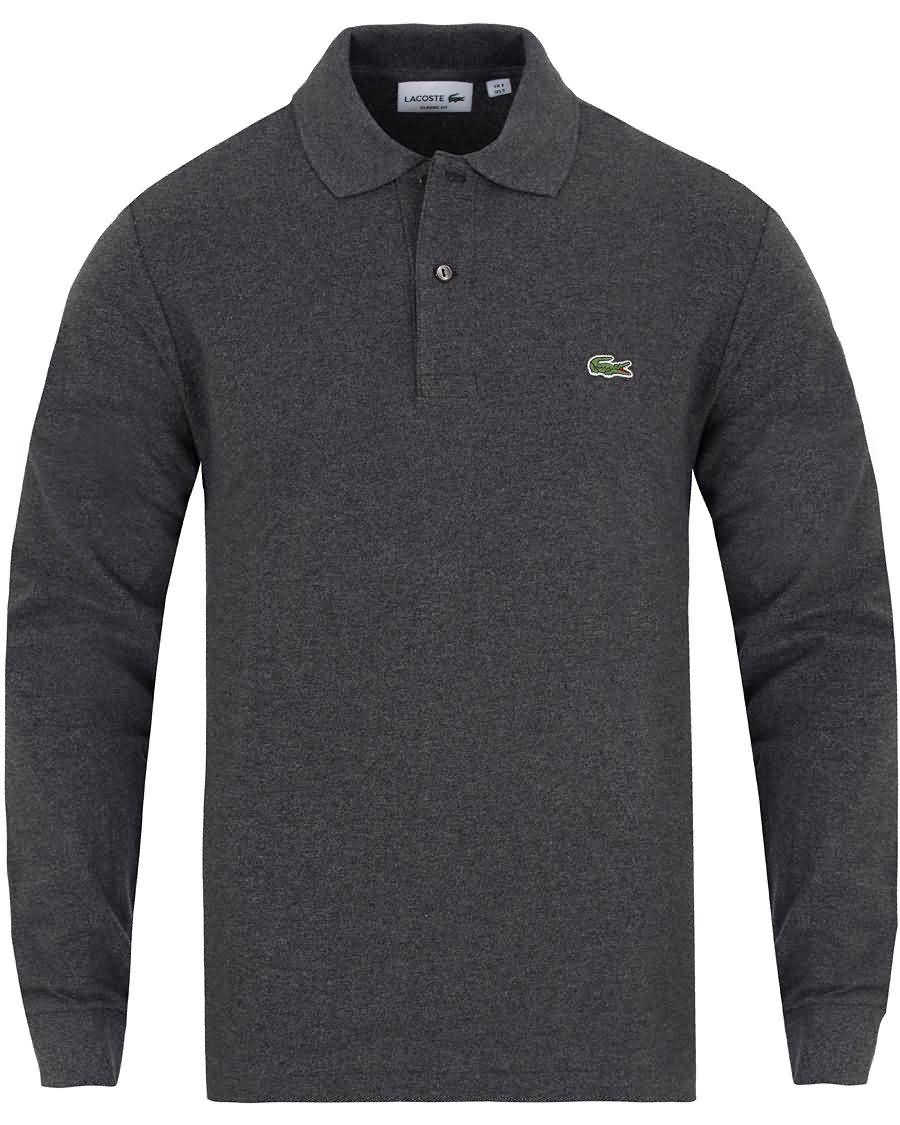 lacoste long sleeve original polo dark grey jaspe Engros Toronto d8csr