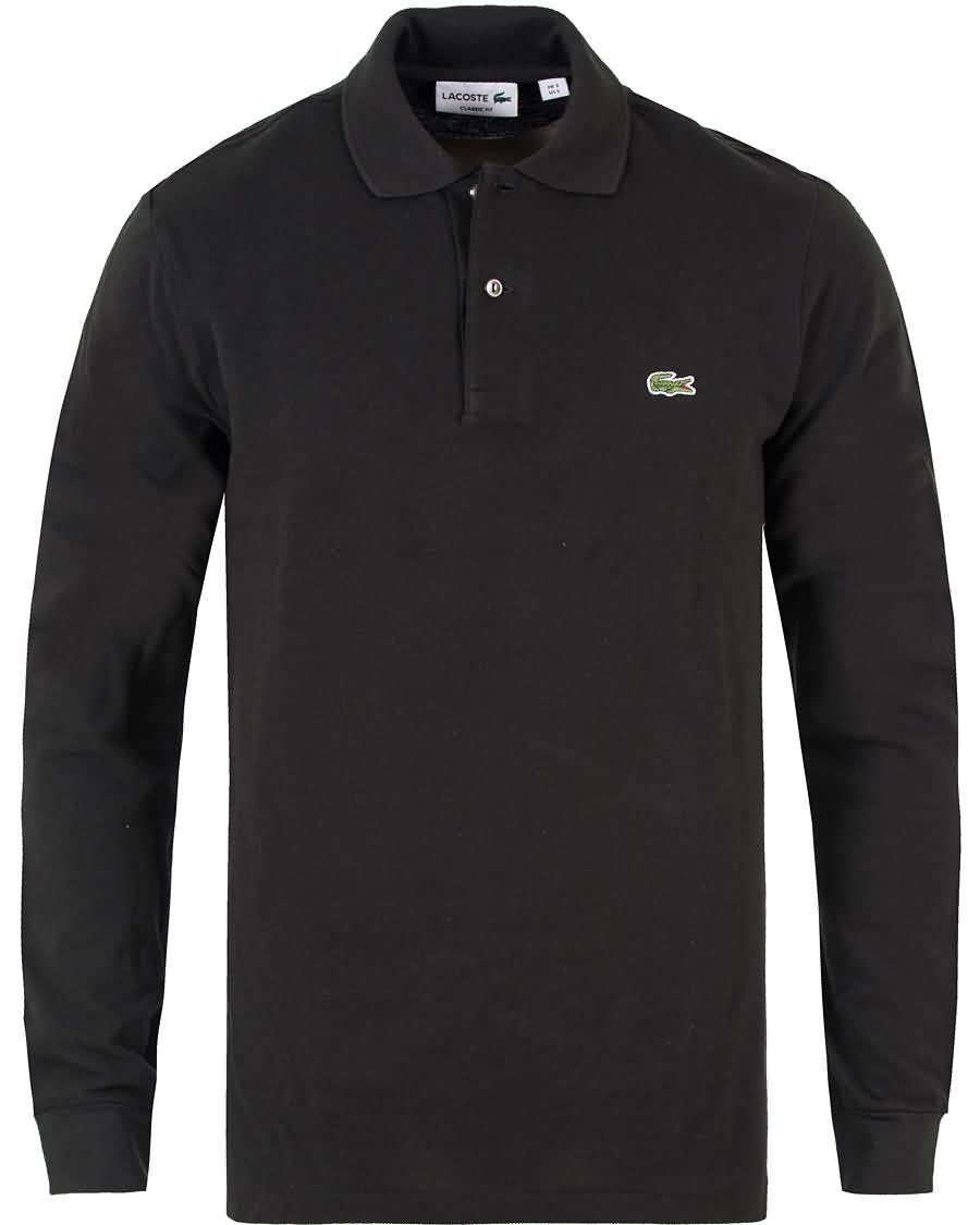 lacoste long sleeve piké black 06p0o