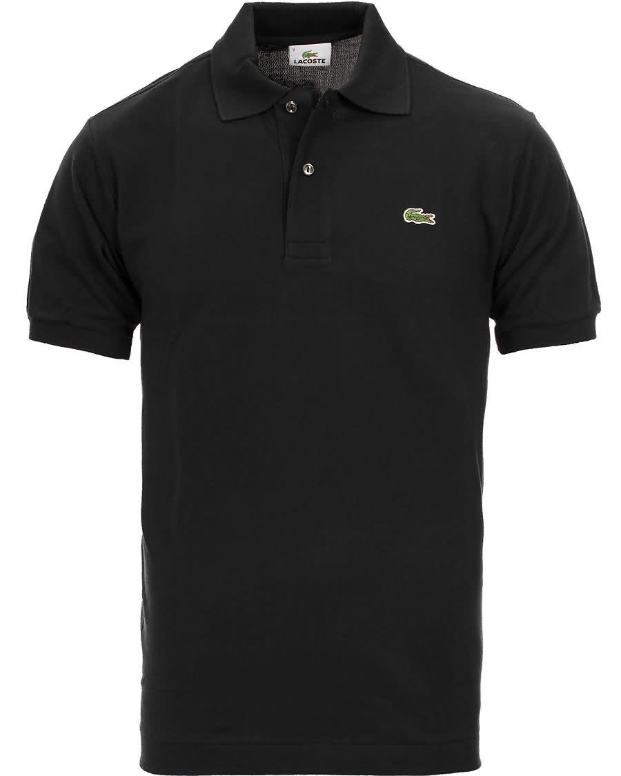 lacoste slim fit polo piké black Klassisk Salg 7qk69