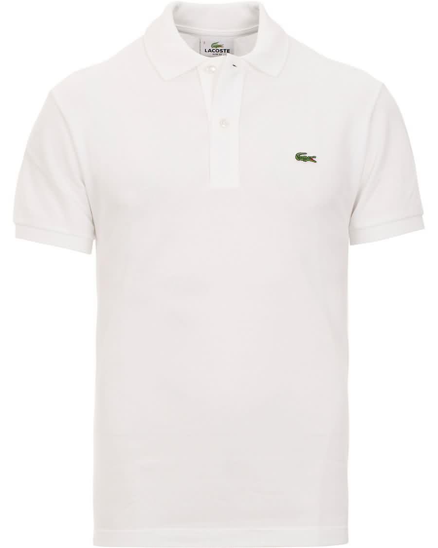 lacoste slim fit polo piké white På Salg Engros wrlam