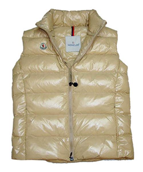 billige moncler ermer vest kvinner zip beige Klær Katalog 1il41