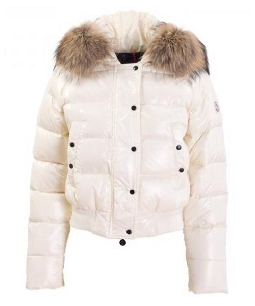 moncler alpin classic eider dunjakker kvinner fur collar hvit Klesbutikk Linjer ay4tg