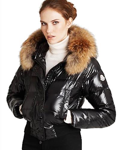 moncler alpin classic eider dunjakker kvinner fur collar svart Trekke Billig m5jq6