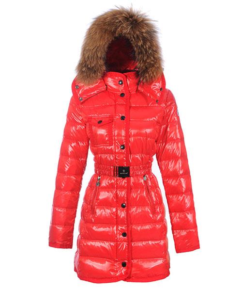 moncler armoise frakker red long Mote Kul 4icu6